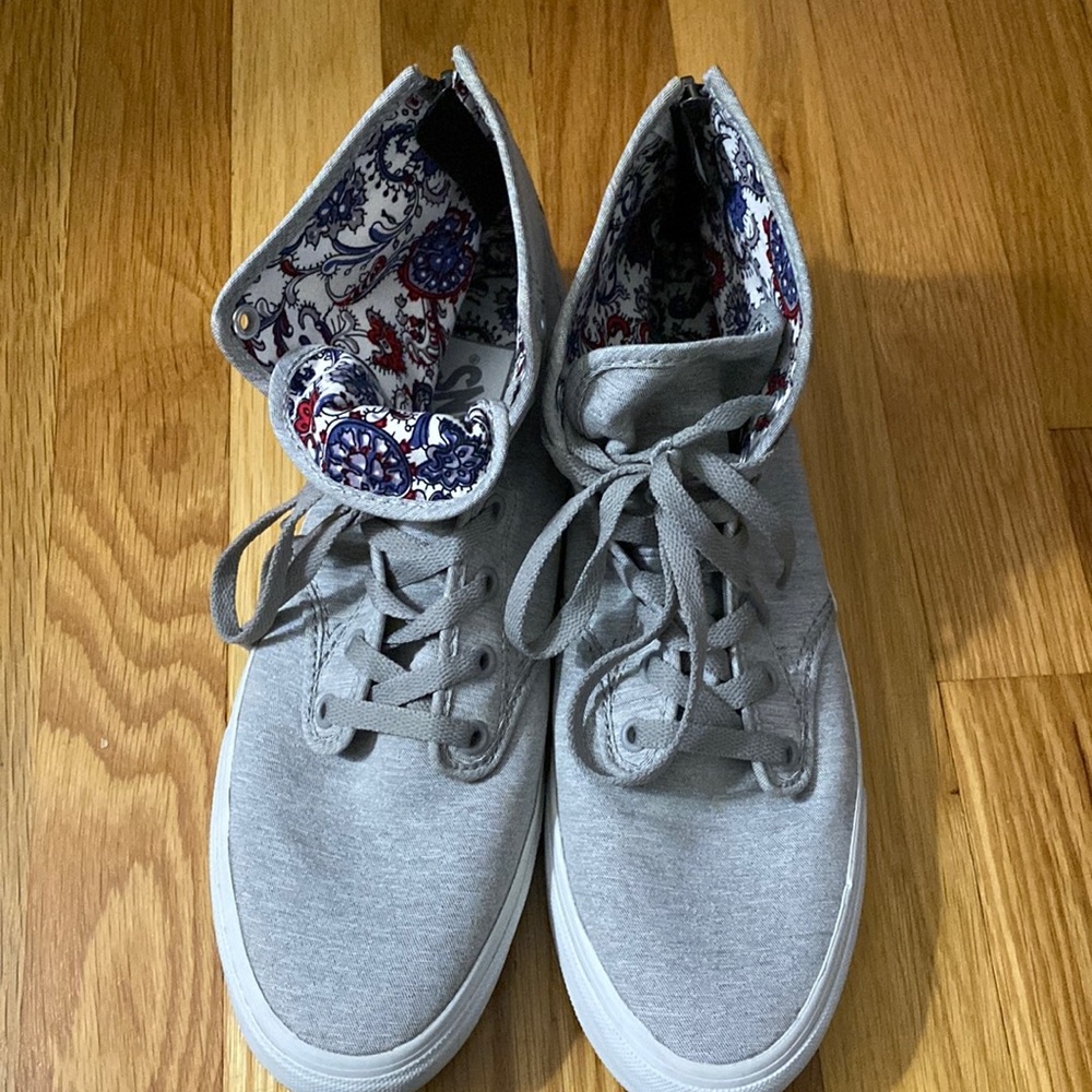 Vans high top sneakers zip back